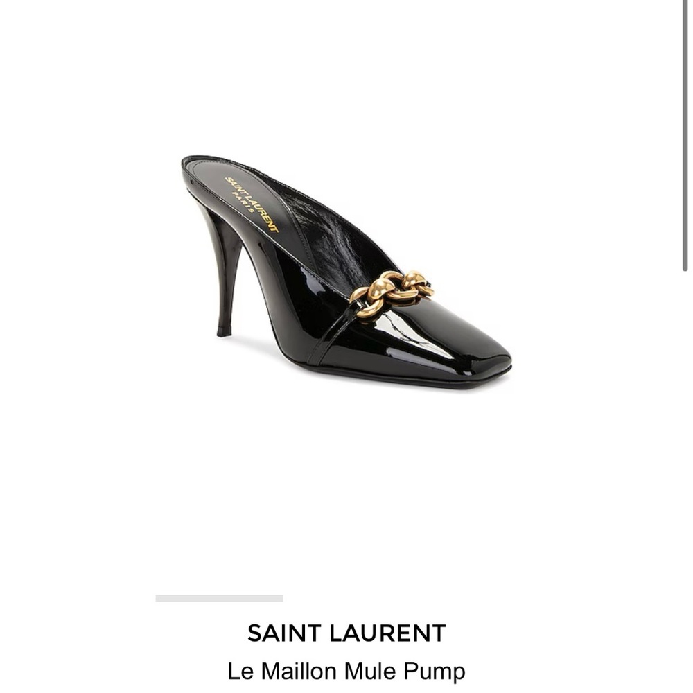 Saint Laurent Black Heeled Pumps size 38M